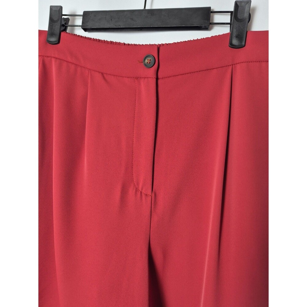MELLODAY Women’s Size L Terracotta Red Tailored Shorts High Rise Pleated Career - Picture 7 of 9
